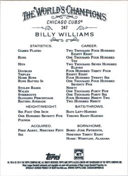 2014 Topps Allen & Ginter #247 Billy Williams Back