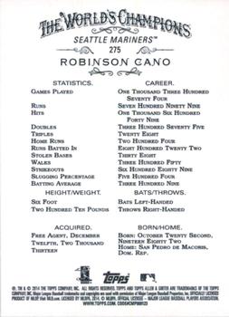 2014 Topps Allen & Ginter #275 Robinson Cano Back