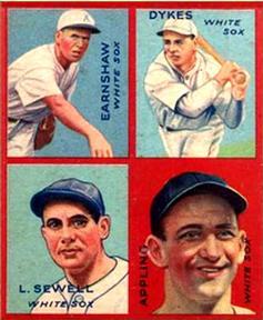 1935 Goudey 4-in-1 (R321) #NNO George Earnshaw / Jimmie Dykes / Luke Sewell / Luke Appling Front