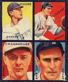 1935 Goudey 4-in-1 (R321) #NNO Gene Moore / Shanty Hogan / Fred Frankhouse / Ed Brandt Front