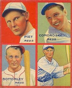1935 Goudey 4-in-1 (R321) #NNO Tony Piet / Adam Comorosky / Jim Bottomley / Sparky Adams Front