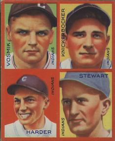 1935 Goudey 4-in-1 (R321) #NNO Joe Vosmik / Bill Knickerbocker / Mel Harder / Lefty Stewart Front