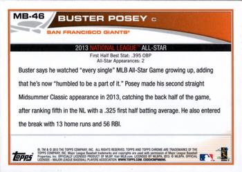 2013 Topps Chrome Update #MB-46 Buster Posey Back