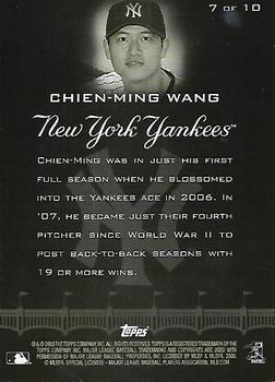 2008 Topps - Yankee Greats All-Star Game #7 Chien-Ming Wang Back