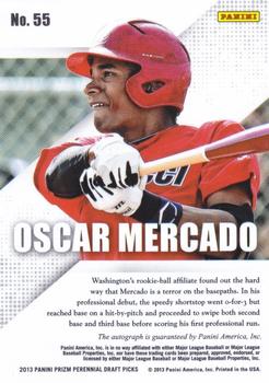 2013 Panini Prizm Perennial Draft Picks - Prospect Signatures #55 Oscar Mercado Back