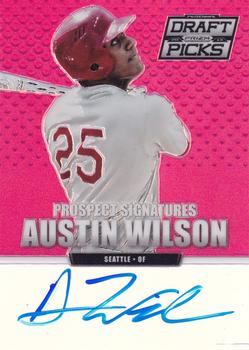 2013 Panini Prizm Perennial Draft Picks - Prospect Signatures Red Prizms #2 Austin Wilson Front