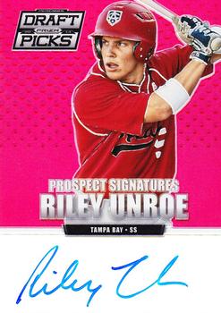 2013 Panini Prizm Perennial Draft Picks - Prospect Signatures Red Prizms #42 Riley Unroe Front
