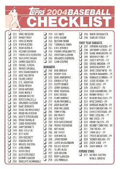 2004 Topps - Checklists (Series One) #NNO Checklist Red: 221-367 Front