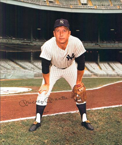 1966 Rawlings Premium Photos #NNO Mickey Mantle Front