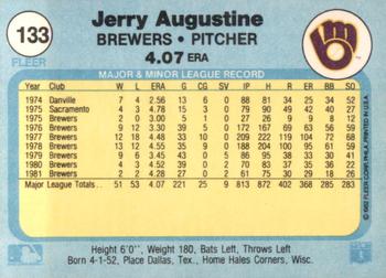 1982 Fleer #133 Jerry Augustine Back