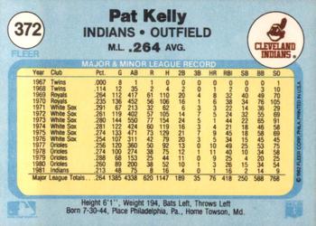 1982 Fleer #372 Pat Kelly Back