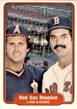 1982 Fleer #642 Red Sox Reunion (Fred Lynn / Dwight Evans) Front