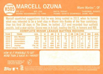 2013 Topps Heritage High Number #H505 Marcell Ozuna Back