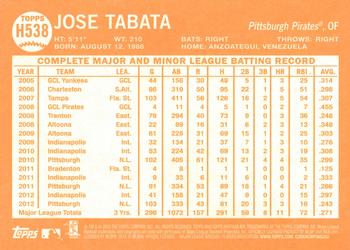 2013 Topps Heritage High Number #H538 Jose Tabata Back