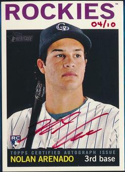 2013 Topps Heritage High Number - Real One Autographs Red #ROA-NA Nolan Arenado Front