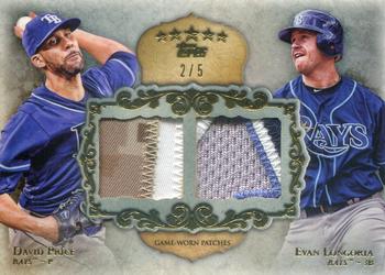 2013 Topps Five Star - Active Dual Patches #PLG Evan Longoria / David Price Front
