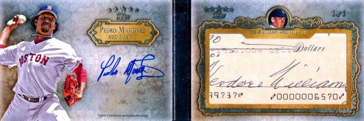 2013 Topps Five Star - Autograph Cut Signatures Books #FSCSB-MW3 Ted Williams / Pedro Martinez Front