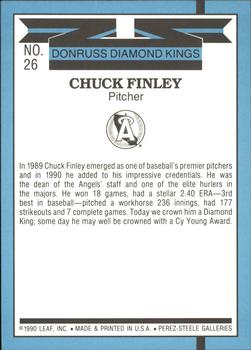 1991 Donruss - Super Diamond Kings #26 Chuck Finley Back