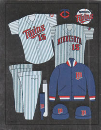 1988 Panini Stickers #131 Twins Uniform Front