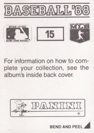 1988 Panini Stickers #15 Fred Lynn Back