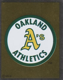 1988 Panini Stickers #162 Oakland A's Logo Front