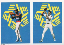 1988 Panini Stickers #236 Andre Dawson / Darryl Strawberry Front
