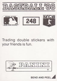 1988 Panini Stickers #248 Ken Griffey Back