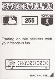 1988 Panini Stickers #255 Jamie Moyer Back