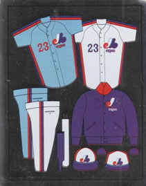 1988 Panini Stickers #318 Expos Uniform Front
