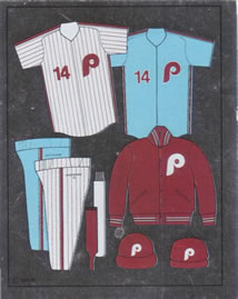1988 Panini Stickers #350 Phillies Uniform Front