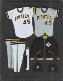 1988 Panini Stickers #366 Pirates Uniform Front