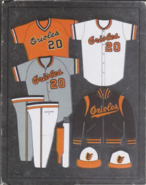 1988 Panini Stickers #3 Orioles Uniform Front