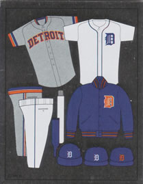 1988 Panini Stickers #83 Tigers Uniform Front