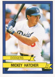 1989 Panini Stickers #105 Mickey Hatcher Front