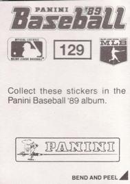 1989 Panini Stickers #129 David Cone Back