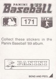 1989 Panini Stickers #171 Bobby Bonilla Back