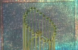 1989 Panini Stickers #1 World Series Trophy Front