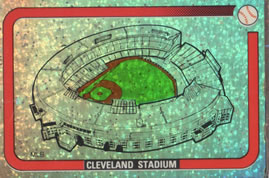 1989 Panini Stickers #321 Cleveland Stadium Front