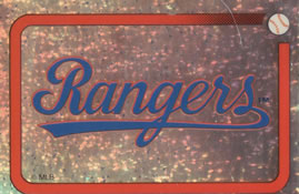 1989 Panini Stickers #450 Rangers Script Front