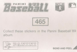 1989 Panini Stickers #465 Exhibition Stadium Back