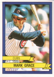 1989 Panini Stickers #55 Mark Grace Front