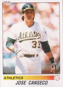 1990 Panini Stickers #142 Jose Canseco Front
