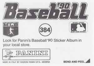 1990 Panini Stickers #384 Bo Jackson Back