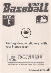 1990 Panini Stickers #69 Mike Henneman Back