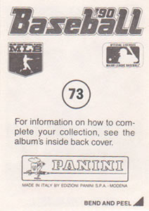 1990 Panini Stickers #73 Fred Lynn Back