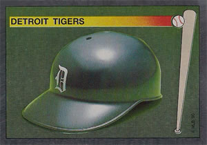 1990 Panini Stickers #75 Tigers Helmet Front