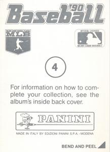 1990 Panini Stickers #4 Phil Bradley Back