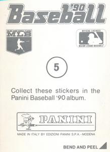 1990 Panini Stickers #5 Joe Orsulak Back