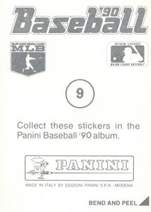 1990 Panini Stickers #9 Orioles Logo Back