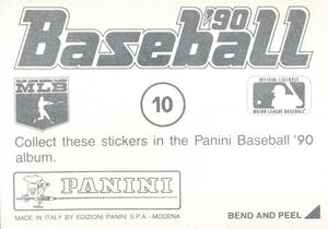 1990 Panini Stickers #10 Orioles Helmet Back